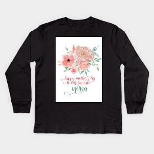 Happy Mother's Day Nona Kids Long Sleeve T-Shirt